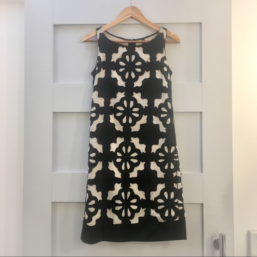 Black and Ivory Shift Dress